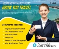 Yellow Professional Business Visa Service Lar สามเหลี่ยมขนาดใหญ่ template