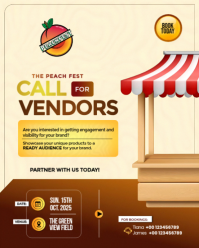 Yellow Professional Call For Vendors Flyer  Instagram Portrait template