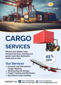 Yellow Professional Cargo Services  A6 template