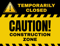 Yellow Professional Caution - Construction Zone Notice Flyer (us Letter) template