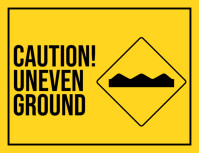 Yellow Professional Caution Uneven Ground  Flyer (us Letter) template