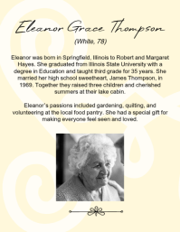 Yellow Celebration of Life ใบปลิว Template - Page 4