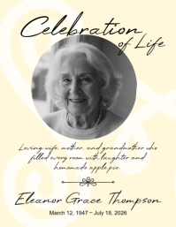 Gul Celebration of Life Flyer Template - Page 1