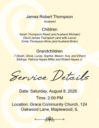 Yellow Celebration of Life ใบปลิว Template - Page 2