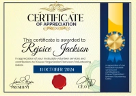 Yellow Professional Certificate A3 template