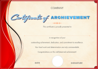 Amarillo Certificate of Achievement A5 Template