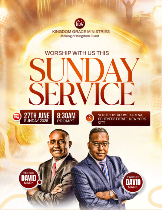 Yellow Professional Church Design Flyer Flyer (us Letter) template