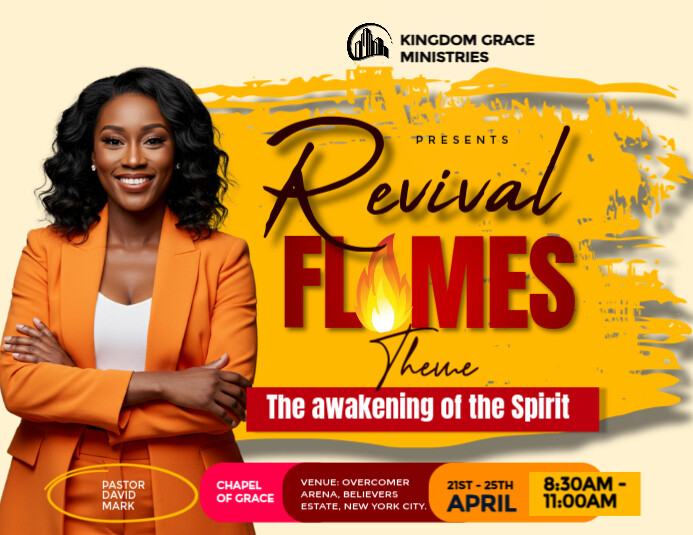 Yellow Professional Church  Flyer (us Letter) Pamflet (VSA Brief) template