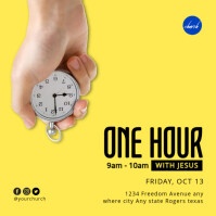 Yellow Professional Church Service Instagram Post template
