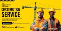 Yellow Professional Construction Service Facebook Shared Image template