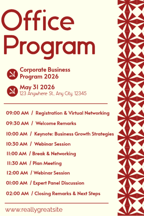 Business Program Example Corporate Business Program Template | PosterMyWall