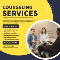 Yellow Professional Counseling Instagram Post template