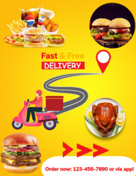Yellow Professional Delivery Flyer (us Letter) template