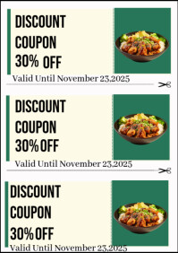 Kuning Discount Coupon A4 Template