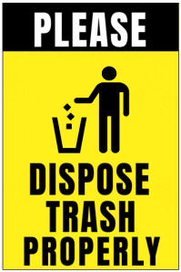 For Disposal Sign White Waste Disposal Sign A4 Template | PosterMyWall