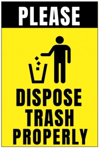 Yellow Professional Disposal Of Waste Template  Banner 4' × 6'