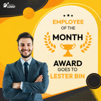 Jaune Employee of the Month Iphosti le-Instagram Template