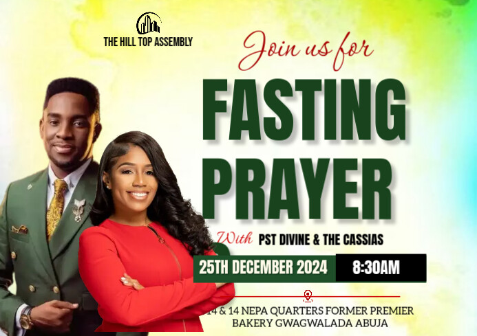 Copy of Yellow Professional Fasting And Prayer A4 | PosterMyWall