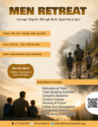 Yellow Professional Father-Son Retreat Flyer ใบปลิว (US Letter) template