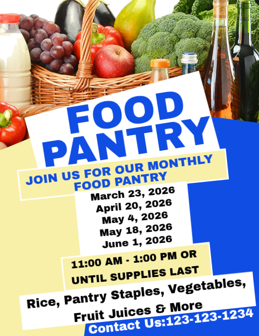 Yellow Professional Food Pantry Event Flyer Template | PosterMyWall