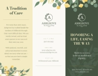 Żółty Funeral Home Services Flyer Template - Page 1