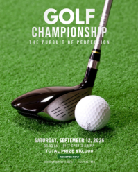 Yellow Professional Golf Championship Instagram Portrait template
