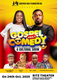 Yellow Professional Gospel Flyer A5 template