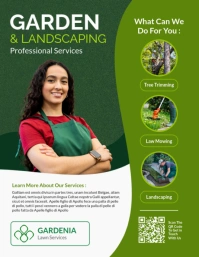 Yellow Professional Green And White Garden And Landscaping Advertising 2025 2026 2027 2028 2029 2030 Flyer (Letter pang-US) template