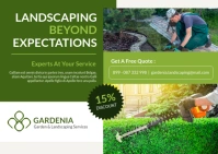 Yellow Professional Green And White Landscaping And Gardening Services Postcard Advertisement 2025 2 template