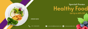 Yellow Professional Green White Modern Health ส่วนหัวอีเมล template