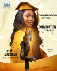 Yellow Professional Happy Convocation Design Flyer  Instagram Portrait template