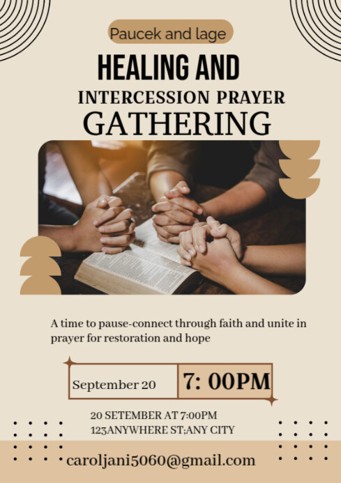 Yellow Professional Healing And Intercession Prayer Gathering A4 ...