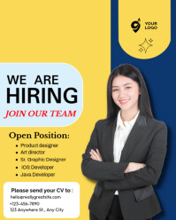 Yellow Professional Hiring Instagram Portrait template