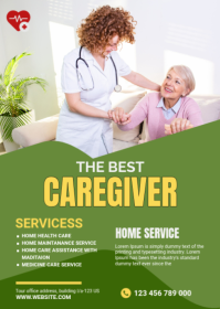 Yellow Home Health Care Services A6 Template