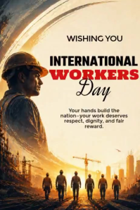 Gul International Workers' Day Плакат Template