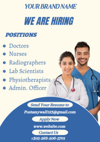 Yellow Professional Job Hiring Template  A4