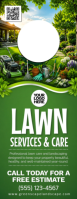 Yellow Professional Lawn Care and Landscaping Door Hanger template