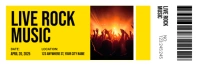 Yellow Professional Live Rock Music Twitter Banner template