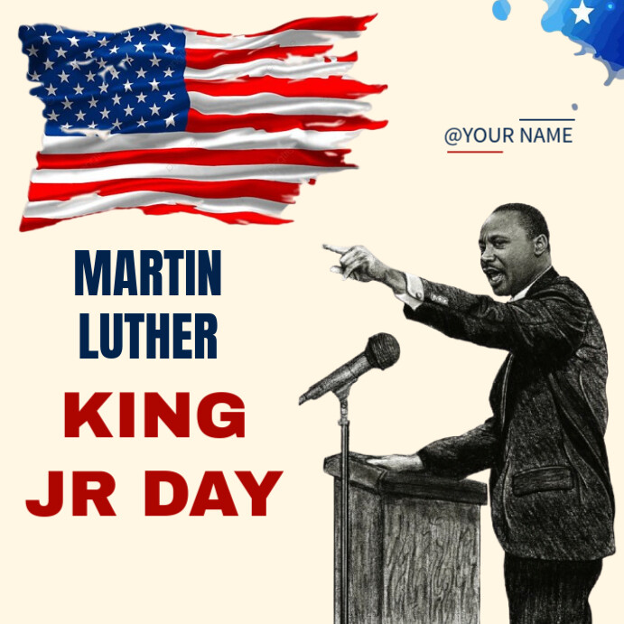 Martin Luther King Jr Day Instagram Post Template | PosterMyWall