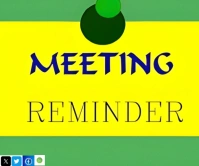 Yellow Professional Meeting Reminder Large Rectangle template