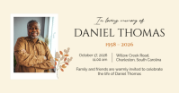 สีเหลือง Memorial Service Isithombe Esabiwe ku-Facebook Template - Page 1