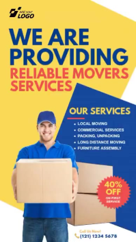Yellow Moving Services Instagram Story Template