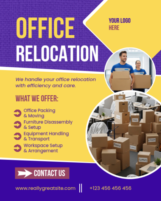 Copy of Yellow Professional Office Relocation Instagram Portrait ...