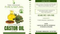 Yellow Professional Organic Castor Oil นามบัตร template