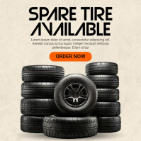 Yellow Professional Pare Tire Available Instagram Post template