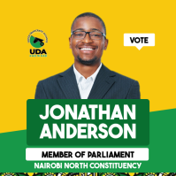 Yellow Professional Political Campaign Instagram Post template