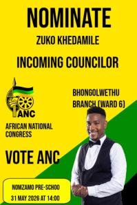 Yellow Political Campaign Poster Template