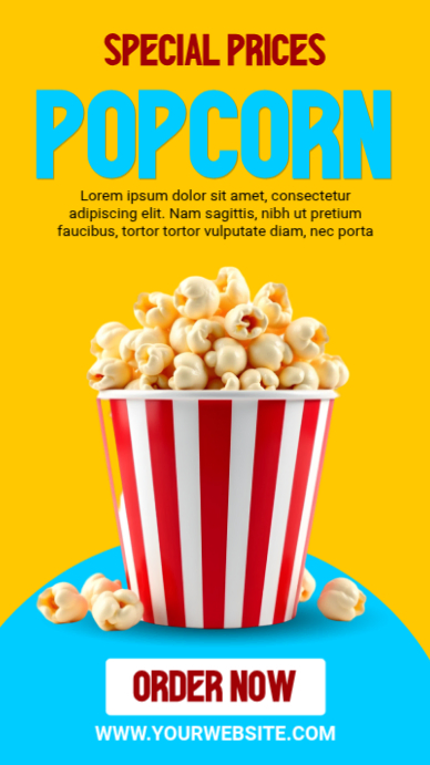 Popcorn Promotion Template | PosterMyWall