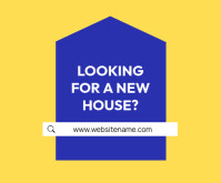 Yellow Professional Real Estate Agency Medium Rectangle template