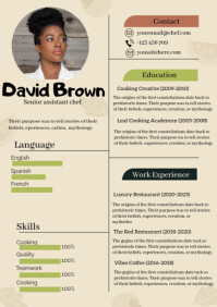 Yellow Professional  Resume For Teaching A4 template